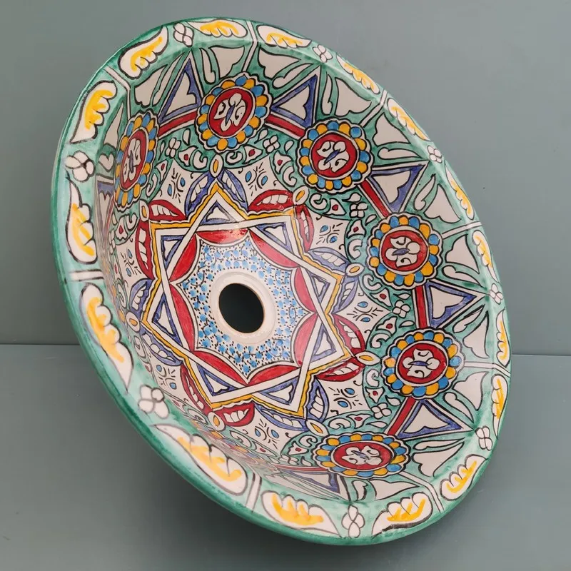 Lavabo de cerámica marroquí 40cm Alhamra