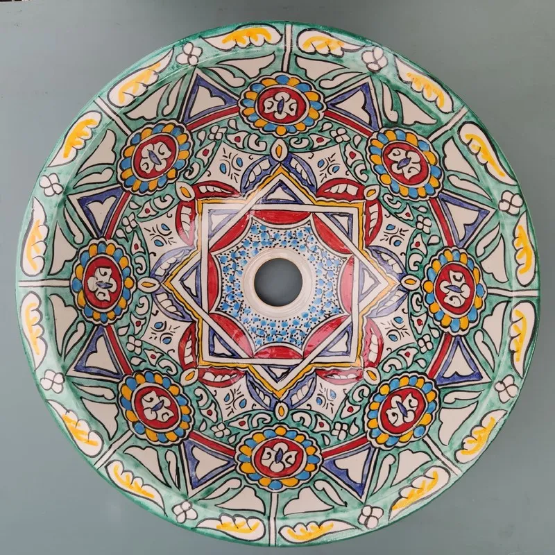Lavabo de cerámica marroquí 40cm Alhamra - Imagen 3