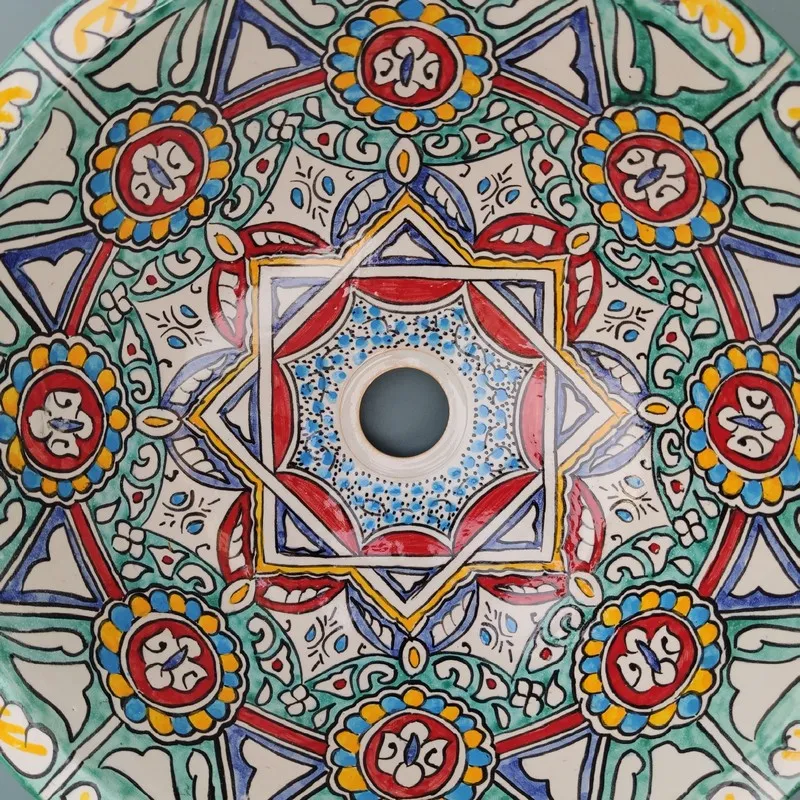 Lavabo de cerámica marroquí 40cm Alhamra - Imagen 4