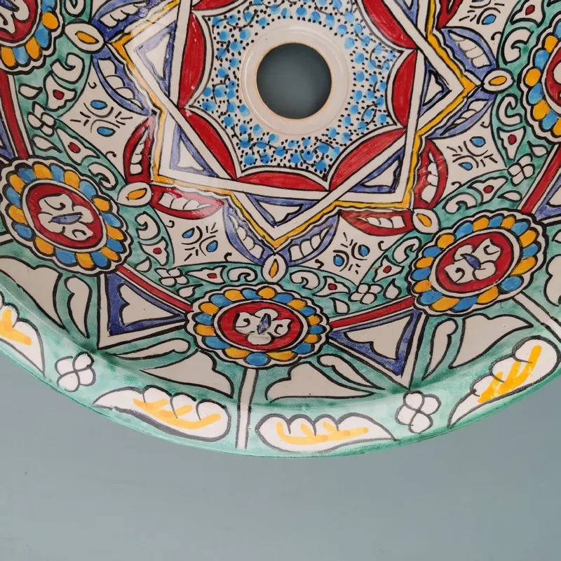 Lavabo de cerámica marroquí 40cm Alhamra - Imagen 5